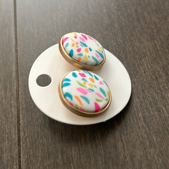 ALL SHE WROTE NOTES Confetti Bright Stud Earrings, Confetti Happiness, Jewellery - Picture 3 of 6